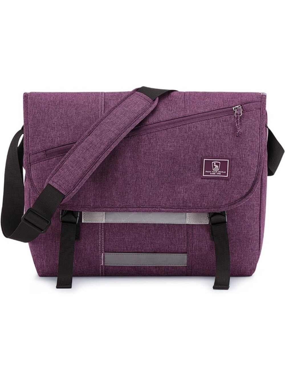 Stylish 17" Laptop Messenger Bag, Casual Crossbody Satchel for Travel & Office
